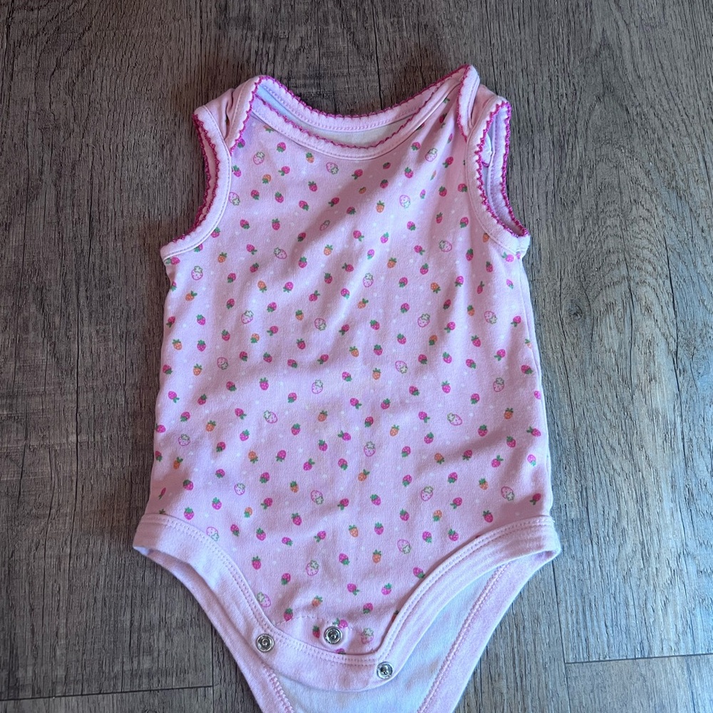 Faded Glory Pink Baby Bodysuit 100%organic cotton